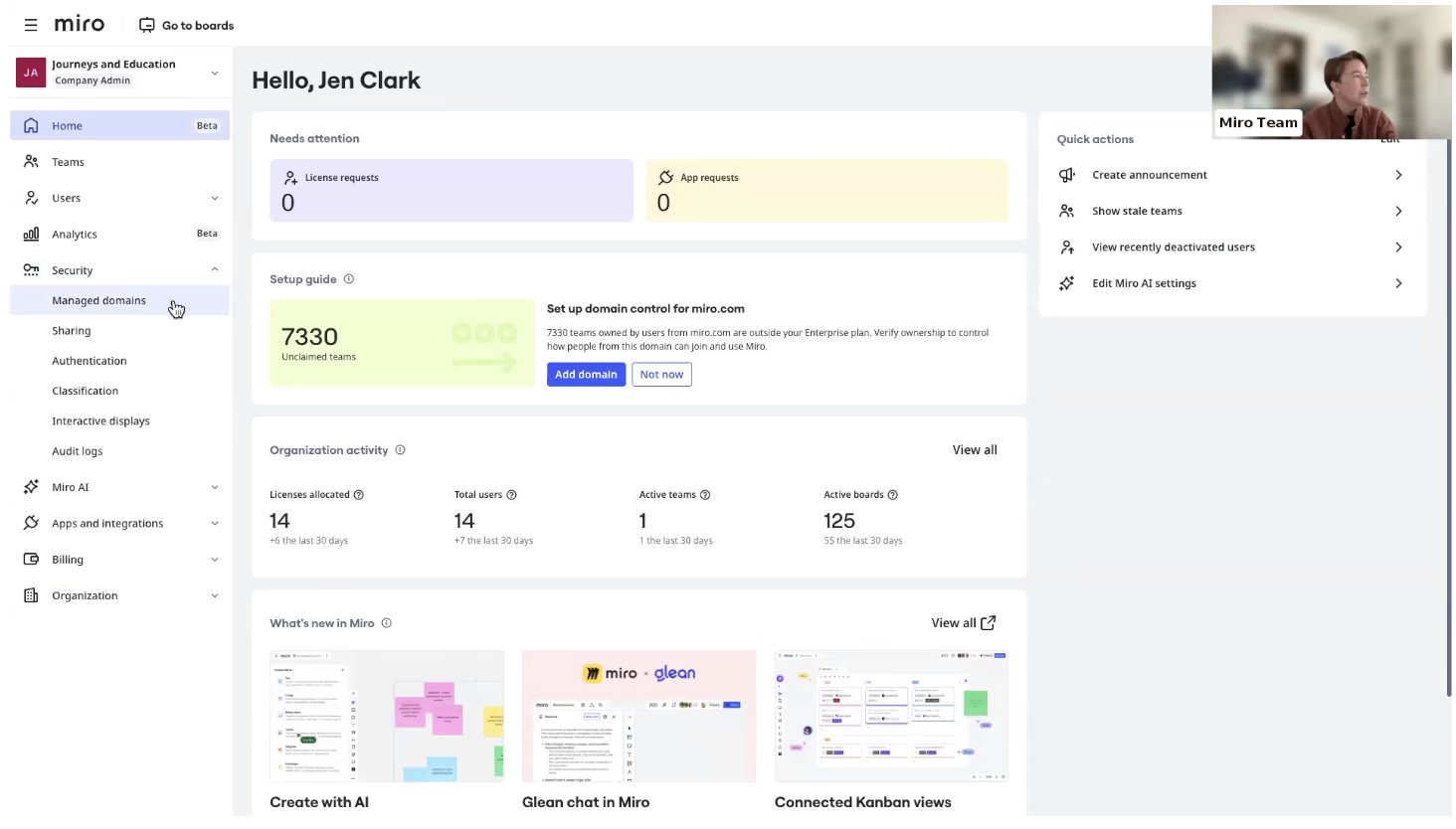 Admin control panel - first version